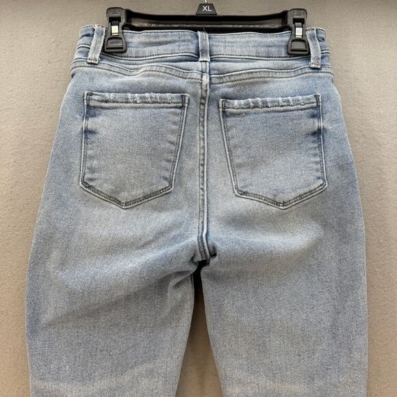 Evereve Jeans Women's 24 (0) Light Blue High Rise Fit Ever Straight Skinny Leg - Picture 3 of 14